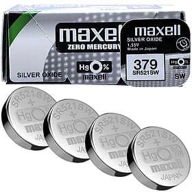 Maxell SR 521SW batteri 10 x SR521SW Zn/Ag2O