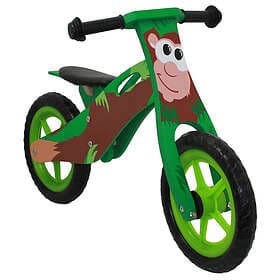 Springcykel Apa i trä med riktiga lufthjul