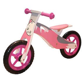 Springcykel Katt i trä med riktiga lufthjul