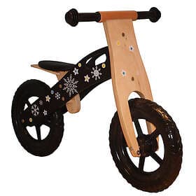 Trä, Svart Springcykel med riktiga lufthjul