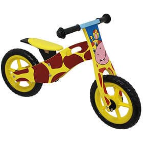 Springcykel Giraff i trä med riktiga lufthjul