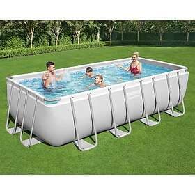 vidaXL Bestway Pool Power Steel med tillbehör rektangulär 488x244x122 cm 3202532