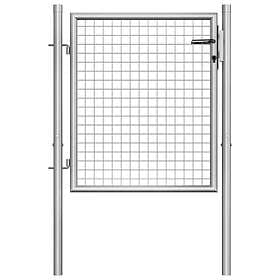 vidaXL Trädgårdsgrind galvaniserat stål 105x125 cm silver 144755