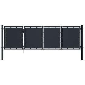 vidaXL Trädgårdsgrind stål 350x100 cm antracit 144536