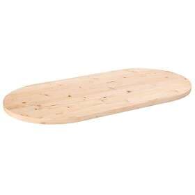 vidaXL Bordsskiva 110x55x2,5 cm oval massiv furu 824365