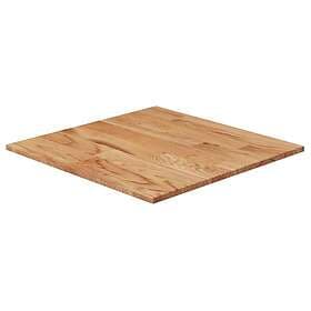 vidaXL Fyrkantig bordsskiva ljusbrun 40x40x1,5cm behandlad massiv ek 343000