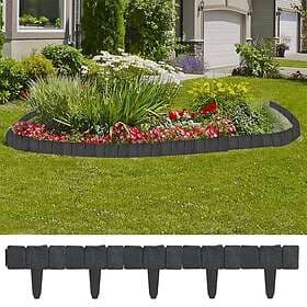 vidaXL Gräskant plast stendesign 41-pack 10 meter 40917