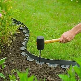 vidaXL Nature Jordspett 10 st 20 cm svart 446393