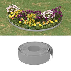 vidaXL Rabattkant grå 2 st 10 m 15 cm polyeten 3155440