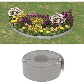 vidaXL Rabattkant grå 2 st 10 m 20 cm polyeten 3155452