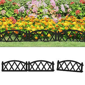 vidaXL Rabattkanter 17 st svart 10 mm PP 318297
