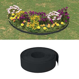 vidaXL Rabattkant svart 4 st 10 m 15 cm polyeten 3155446