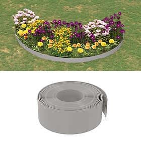 vidaXL Rabattkant grå 10 m 20 cm polyeten 154399