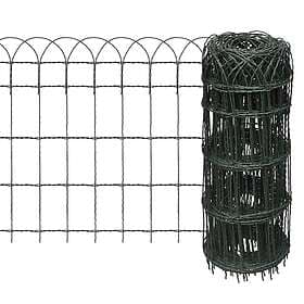 vidaXL Rabattkant pulverlackerat järn 10x0,65 m 141073