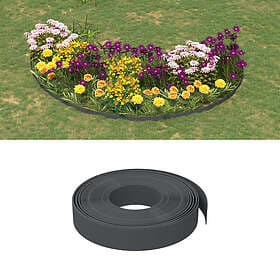 vidaXL Rabattkant grå 5 st 10 m cm polyeten 3155431