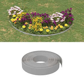 vidaXL Rabattkant grå 2 st 10 m cm polyeten 3155428