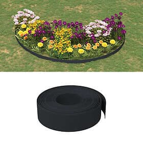 vidaXL Rabattkant svart 2 st 10 m 15 cm polyeten 3155444