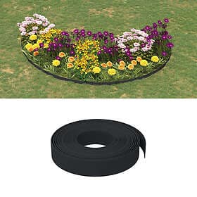 vidaXL Rabattkant svart 5 st 10 m cm polyeten 3155435