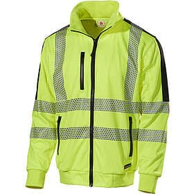 L.Brador 6122P Zip-Tröja Varsel Klass 2 Svart/Gul 5XL