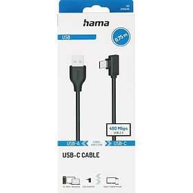 Hama Cable USB-C to USB-A USB 2,0 480 Mbit/s Black 0,75m