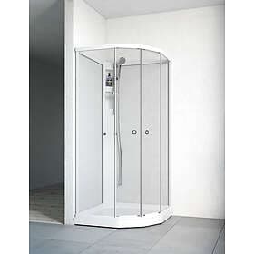Macro Design Duschkabin Flow Semi utan Blandare Matt (Klarglas/810 x 810 mm (BxD))