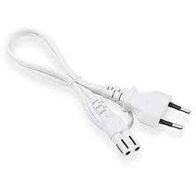 ON Euro 2-pin power cable 0,5m white