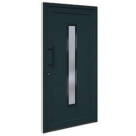 vidaXL Ytterdörr antracit 108x208 cm PVC 3157088