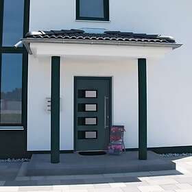vidaXL Ytterdörr antracit 110x210 cm aluminium och PVC 3157070