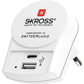 Skross Euro USB Charger 1xType C 1x Type A