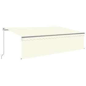 vidaXL Manual Retractable Awning With Blind & LED 500x300cm