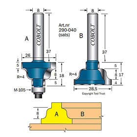 Cobolt Spröjs-& Bågfräs (sats) R=4