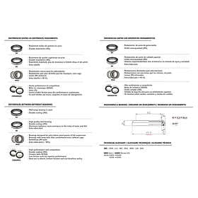 Black Bearing 45/45° Steering Silver 40 x 52 x 8 mm