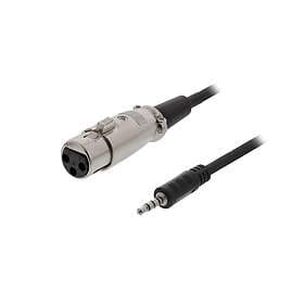 Deltaco XLR Kabel till 3,5 mm 1,5 Meter, 3-pin XLR, Cisco pinout Svart