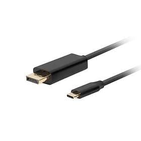 Lanberg USB-C till DisplayPort Kabel 4k 60Hz Svart 1m
