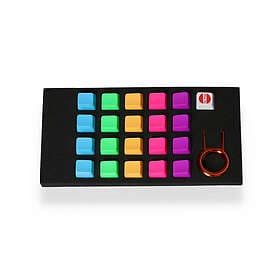 Tai-Hao 20-Key Blanka Gummi Keycap-set - Rainbow
