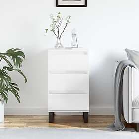 vidaXL Byrå vit högglans 40x35x70 cm konstruerat trä 831102