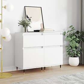 vidaXL Byråer 2 st vit 40x35x70 cm konstruerat trä 831133