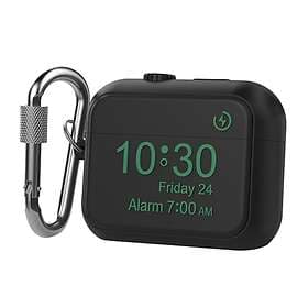 SKALO AirPods Pro 2 Digital Clock Fodral med Karbinhake