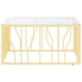 vidaXL Soffbord guld 80x80x40 cm rostfritt stål och glas 350058