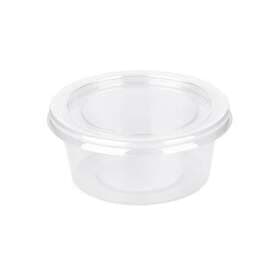 Plastbägare Rund Med Lock PP/PET Klar Ø97x45mm 200ml