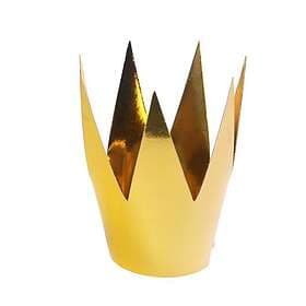 PartyDeco Partyhattar Prinsesskrona Guld 3-pack