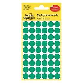 Avery Etikett färgsignal grön Ø 12mm
