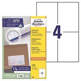 Avery Universaletikett 3483 vit 105x148mm