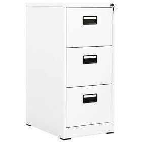 vidaXL Dokumentskåp vit 46x62x102,5 cm stål 336274