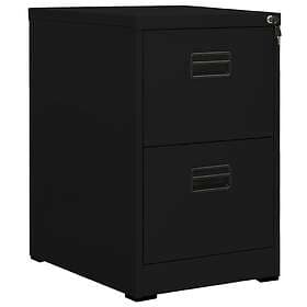 vidaXL Dokumentskåp svart 46x62x72,5 cm stål 336272