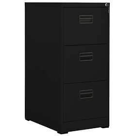 vidaXL Dokumentskåp svart 46x62x102,5 cm stål 336276