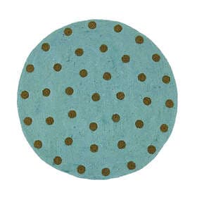 Afroart Felt Dot sittdyna ljusblå/brun Ø37 cm