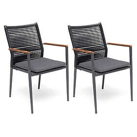 Hillerstorp Lerdala matstol antracit/svart 2-pack