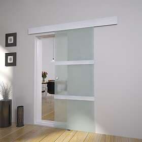 vidaXL Skjutdörr glas och aluminium 178 cm silver 60266