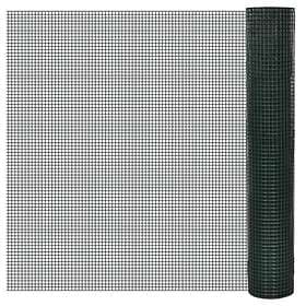 vidaXL Hönsnät galvaniserat med PVC-beläggning 25x1 m grön 140437